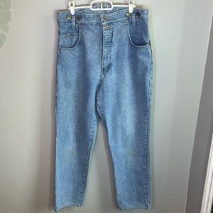 Vintage 80s Bongo High Waisted Mom Jeans Womens Size 8/10 with Suspender Buttons